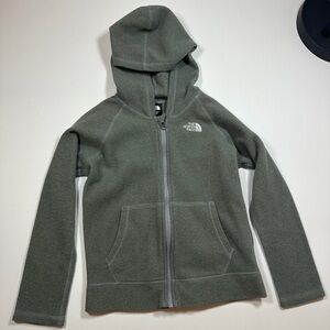 The North Face Kids' Charcoal Gray Fleece Full-zip Hoodie